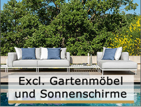 Exklusive Gartenmöbel und Sonnenschirme